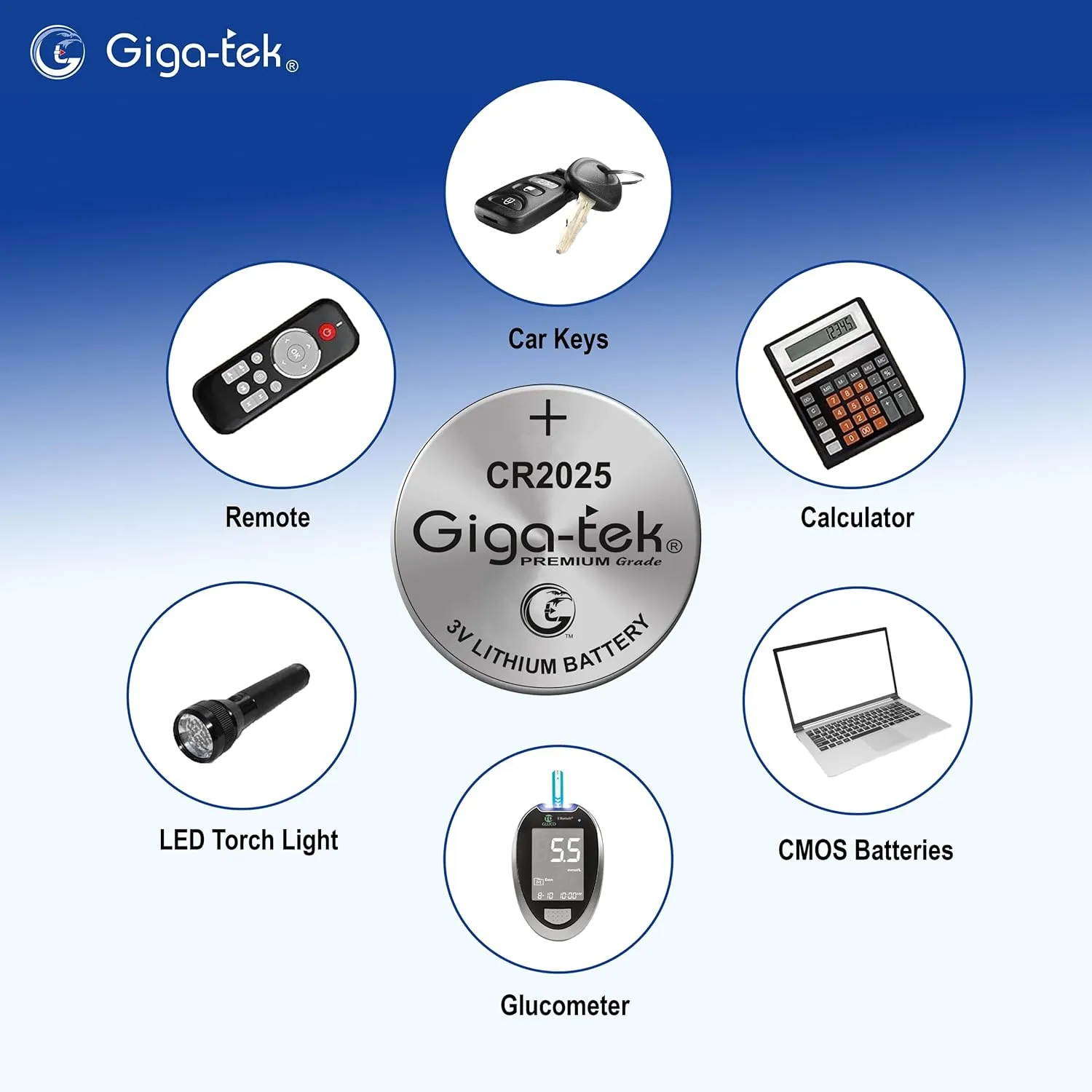 Gigatek Cmos Battery 3V CR2025 view 4